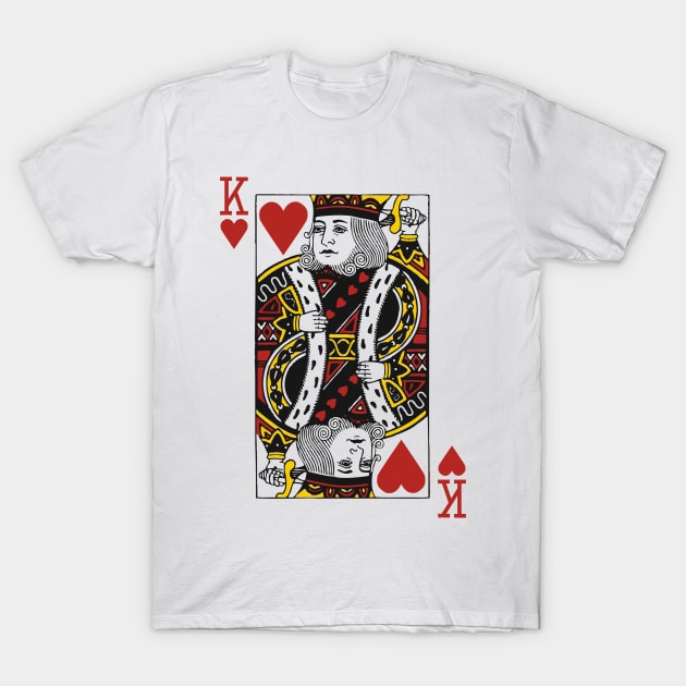 King of Hearts T-Shirt by Bethany-Bailey